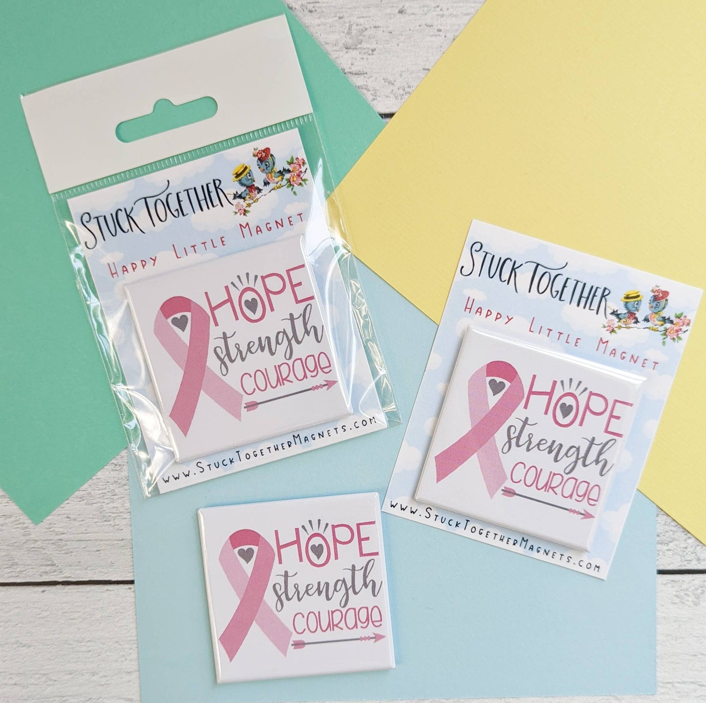 Pink Ribbon Breast Cancer Support Magnet