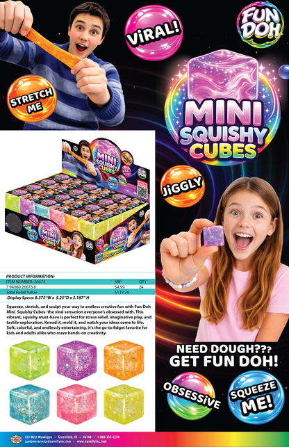 Mini Squishy Cube 2 packs