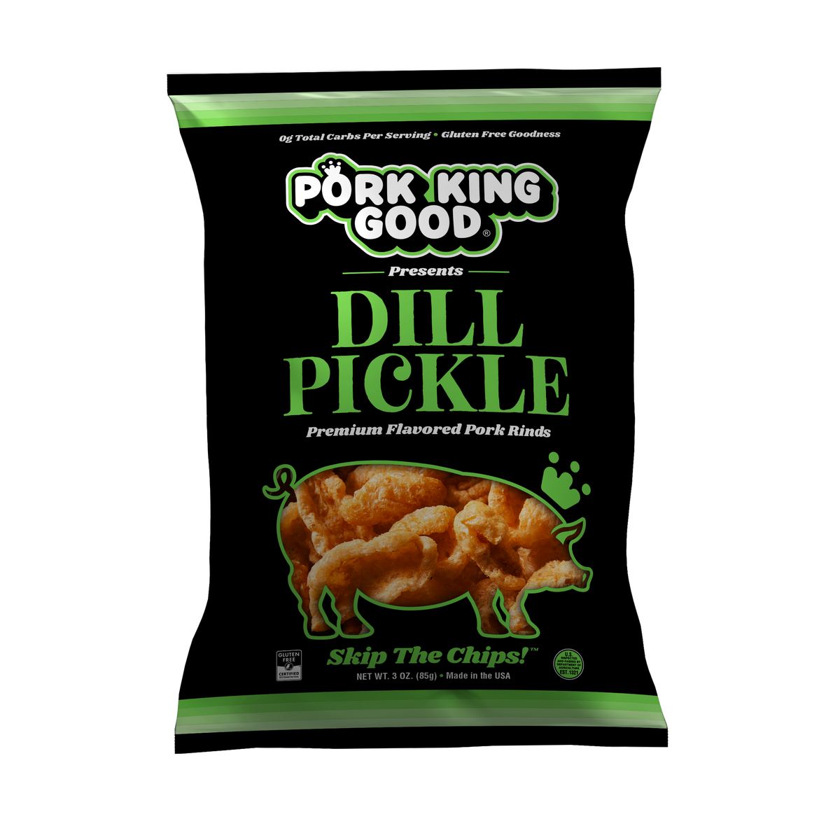 Dill Pickle Pork Rinds - 3 oz
