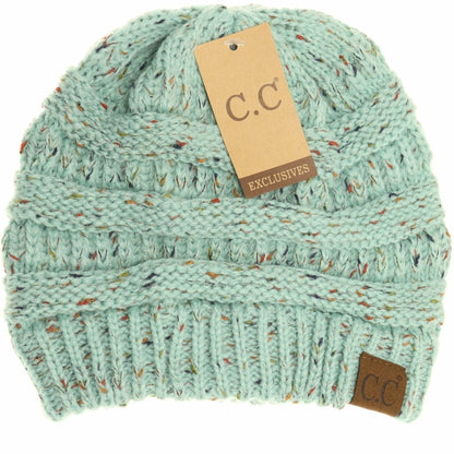 Brown Flecked CC Beanies: