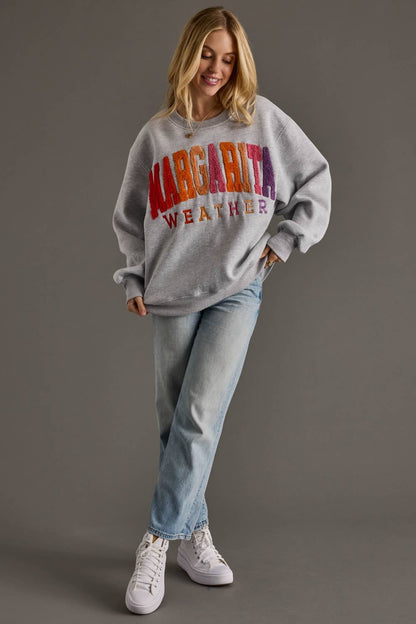 Margarita Weather Embroidered Sweatshirt