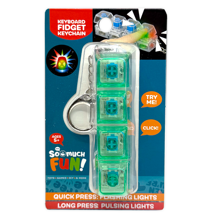 Keyboard Clicker Fidget LED Keychain