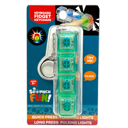 Keyboard Clicker Fidget LED Keychain