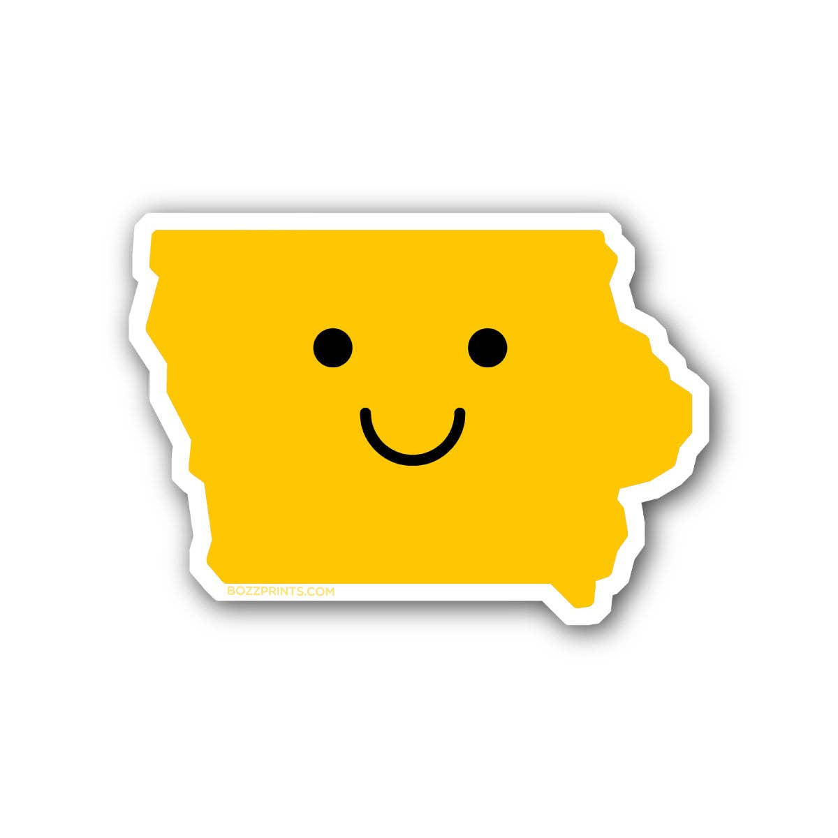 Smiley Face Iowa Sticker: Sticker