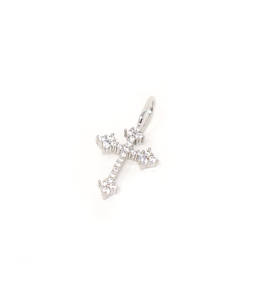 Juiet Cross Charm: Silver