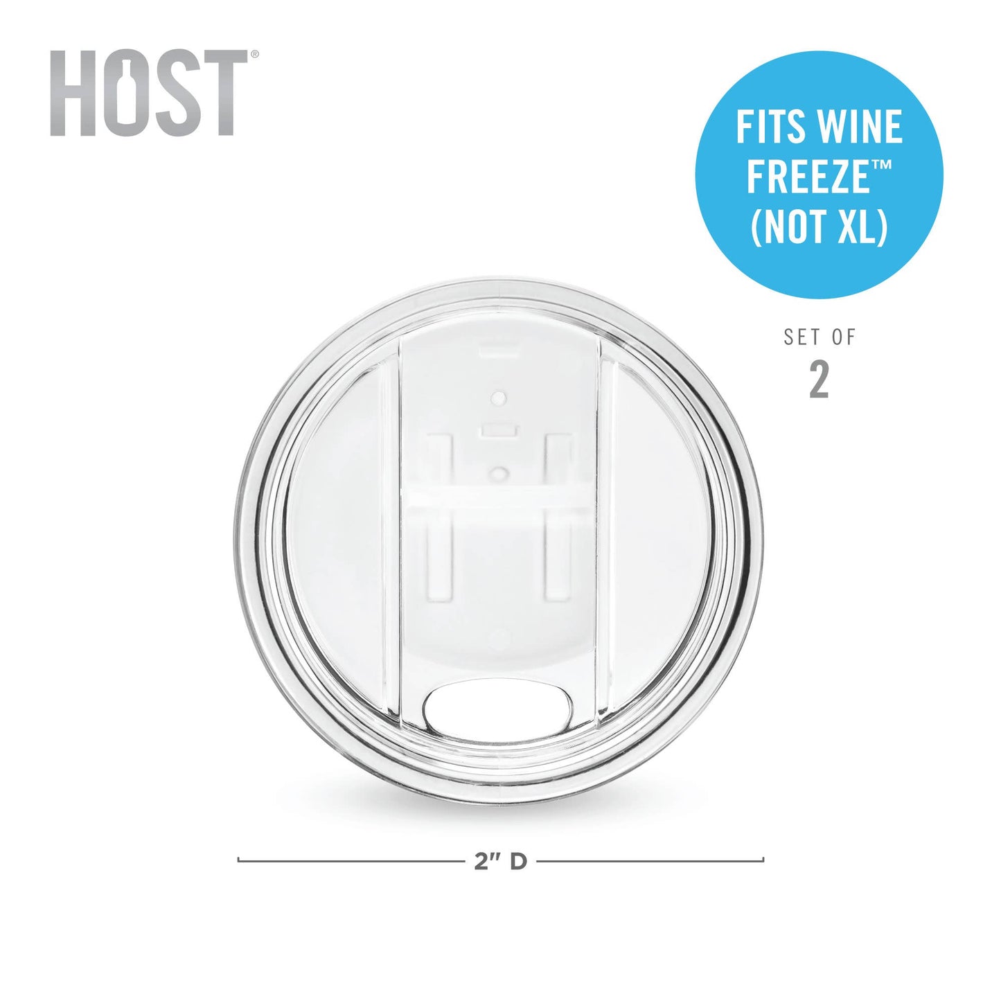 Wine FREEZE™ Travel Lids for Cooling Cups Set of 2