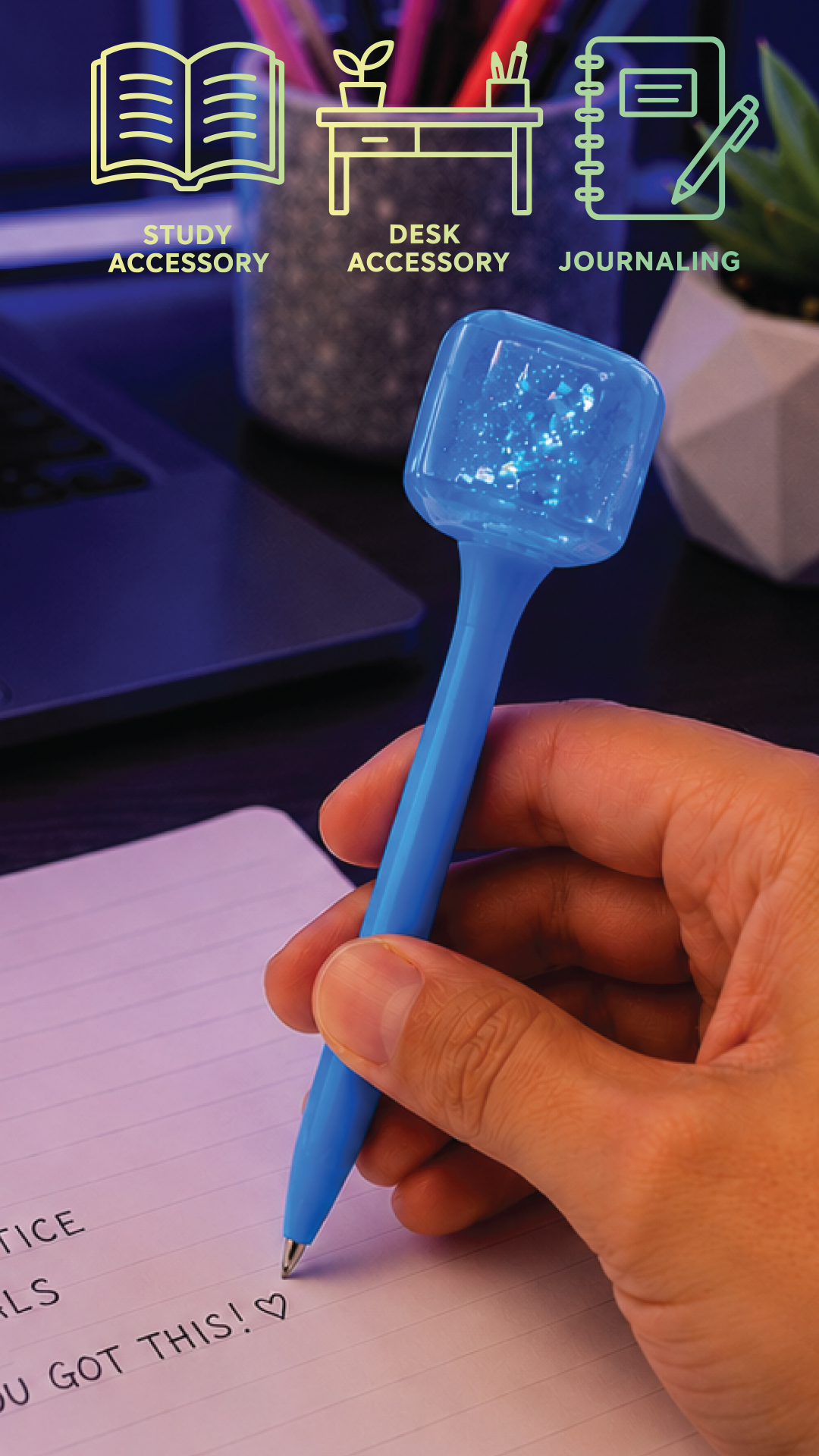 Squishy Cube Pen 
Desk Pops