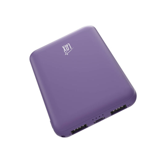 Purple  LAX 6600mAh Power Bank – Fast, Reliable, and Travel-Ready Charger
