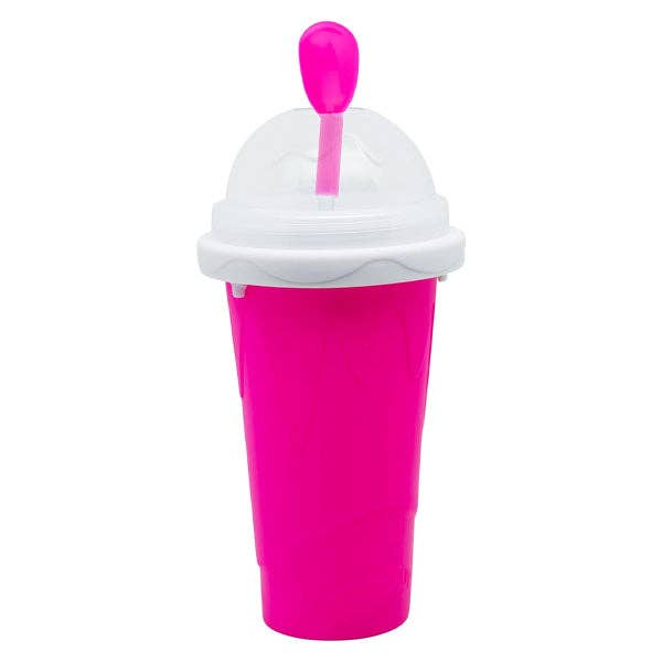 Pink Instant Slushie Maker Cup Includes Straw/Spoon