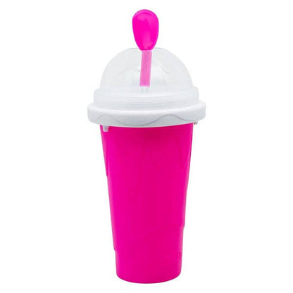 Pink Instant Slushie Maker Cup Includes Straw/Spoon