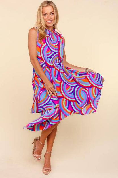 Happi Mock Neck Sleeveless Dress