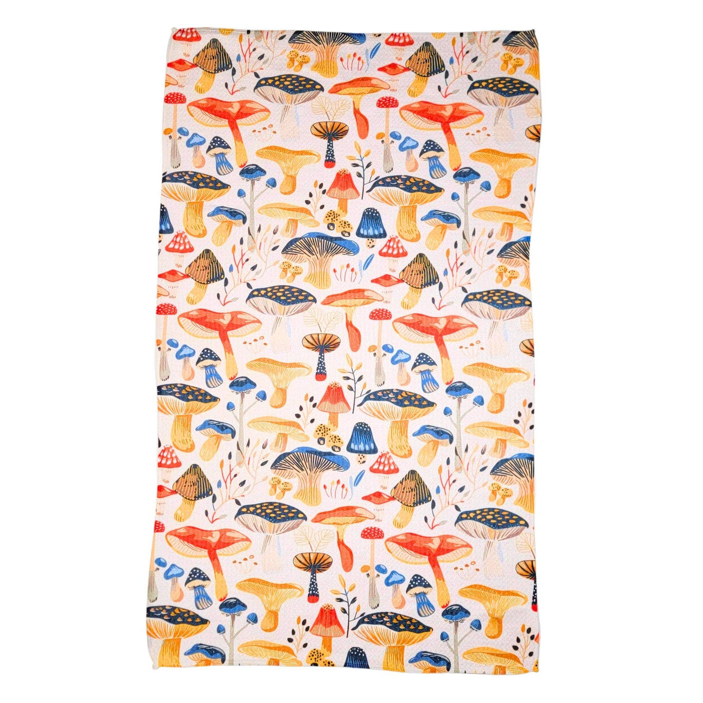 Summer Mushroom Harvest Tea Towel + Hanging Loop Home Decor