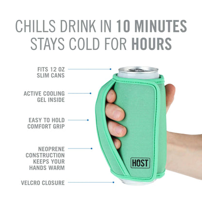 Insta Chill Sleeve with Active Cooling Gel Slim Cans