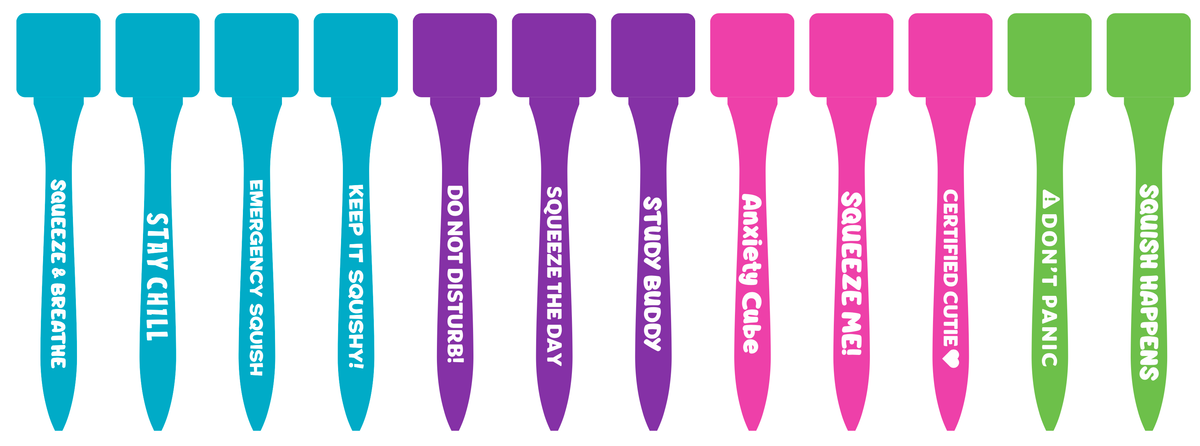 Squishy Cube Pen 
Desk Pops