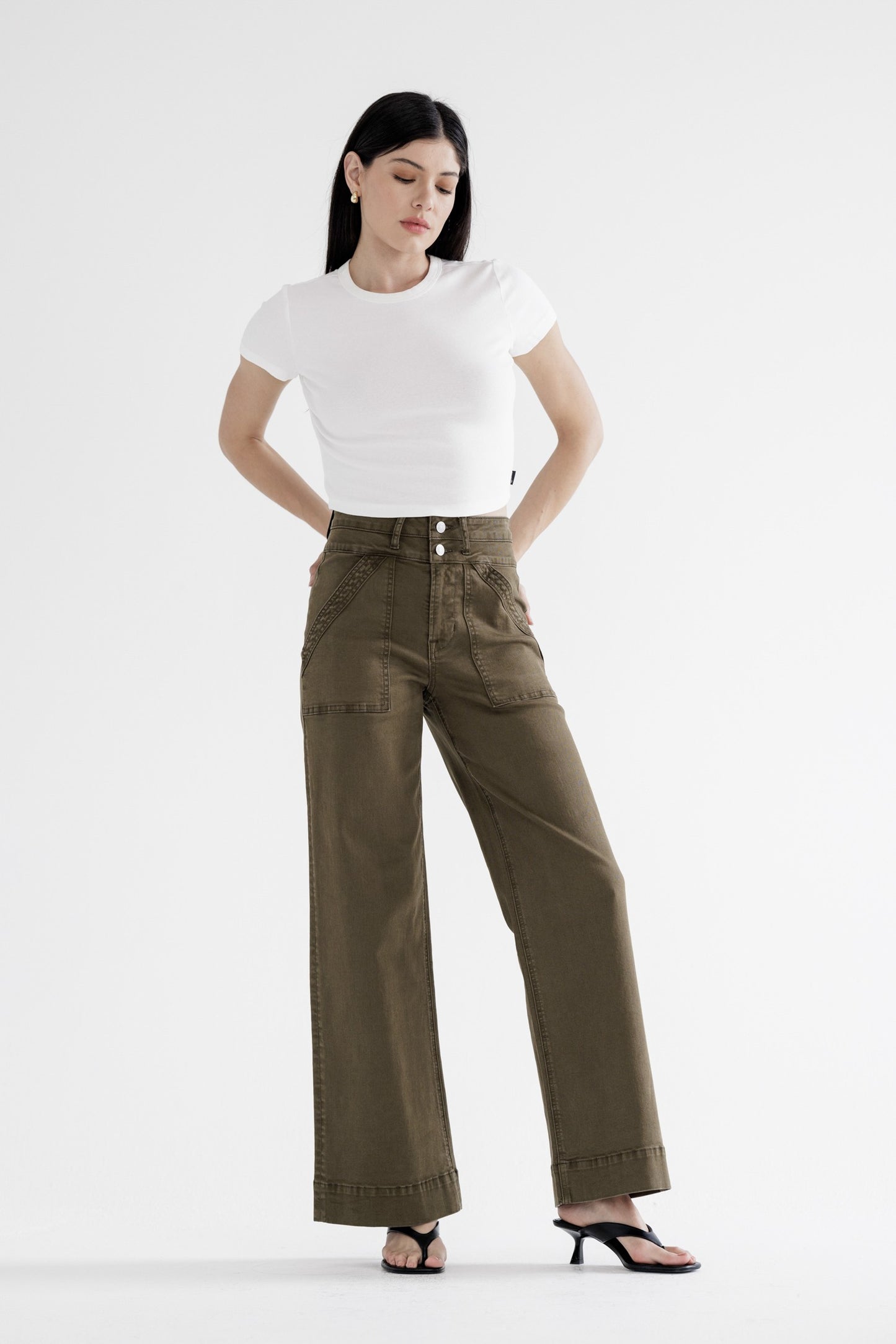 Leaf Season Jeans Hi Rise Wide Leg Mica Jeans