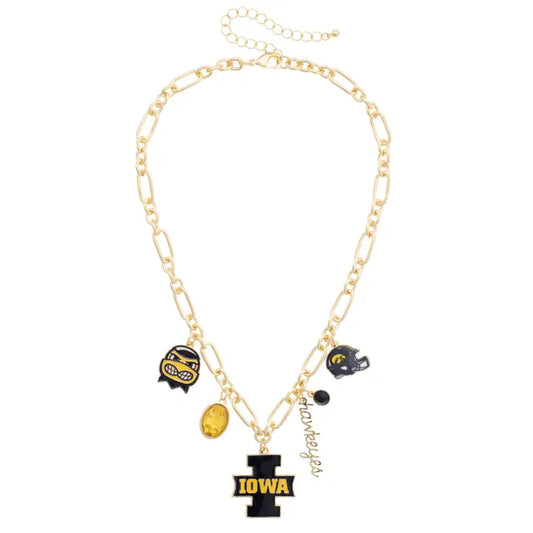 Iowa Hawkeyes Gameday Charm Necklace