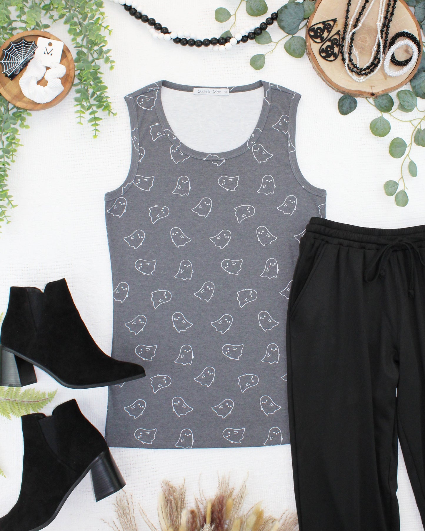 Ava Tank - Faded Black Ghosts