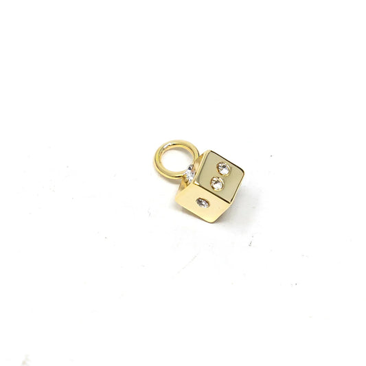 Charm Bar Gold Lucky Dice