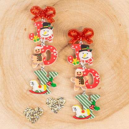Joy Christmas Earrings