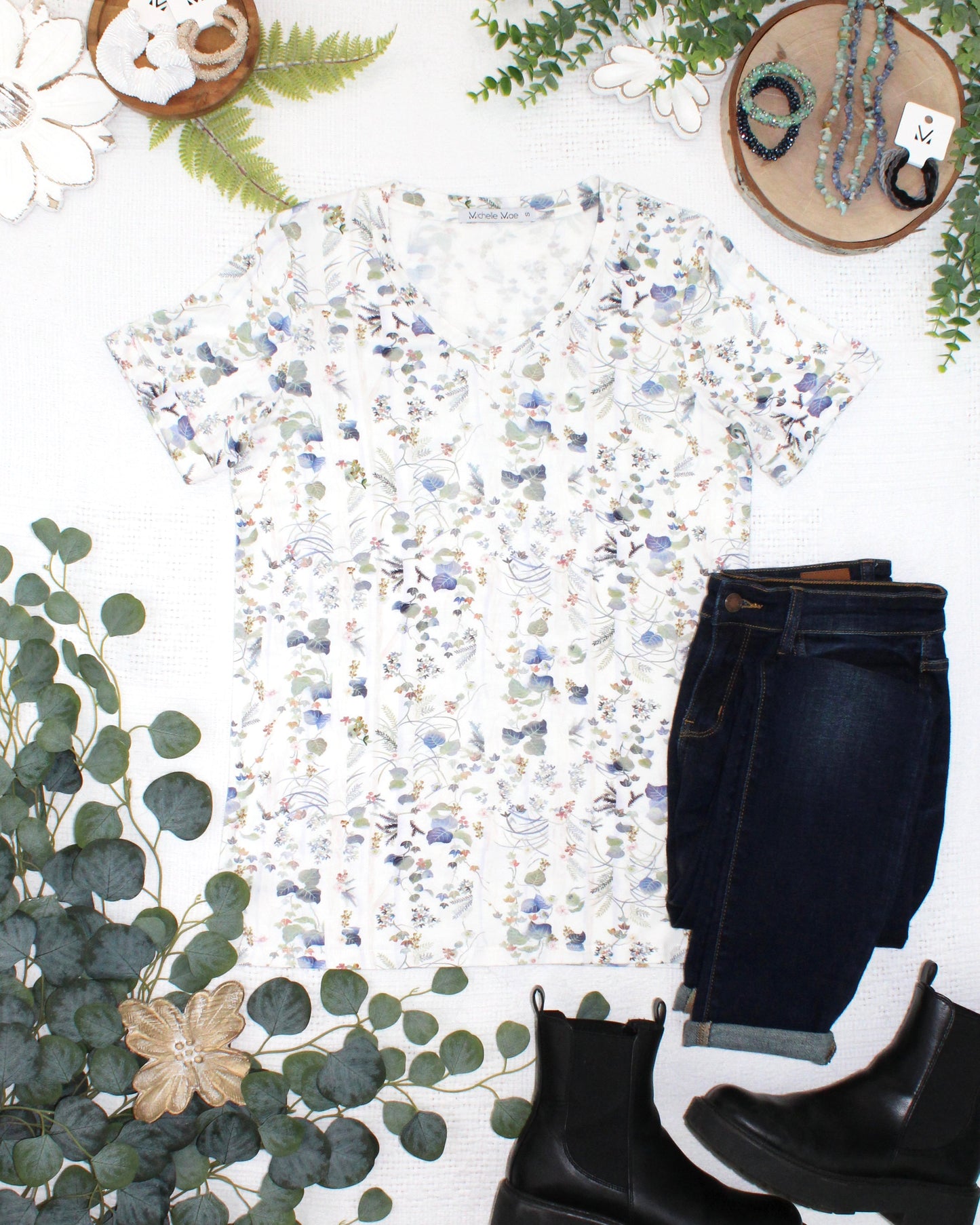 IN STOCK Sophie Top - Olive Meadow