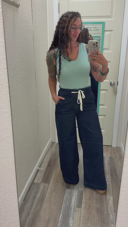 Jasmine Mid Rise Wide Leg Jeans