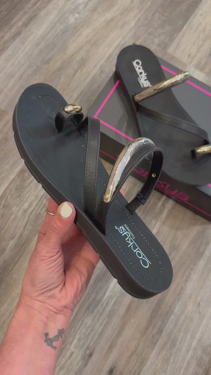 Hit The Strip BLACK - Corky’s Sandals