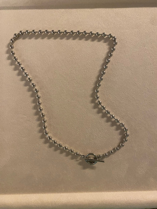 5mm Ball Chain with Toggle Silver 24”