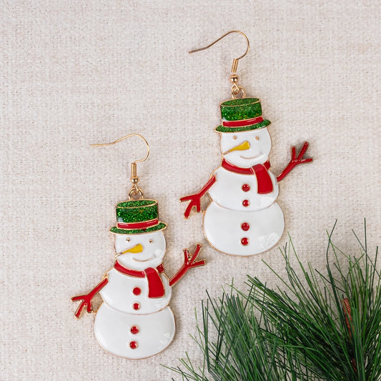 Snowman Earrings