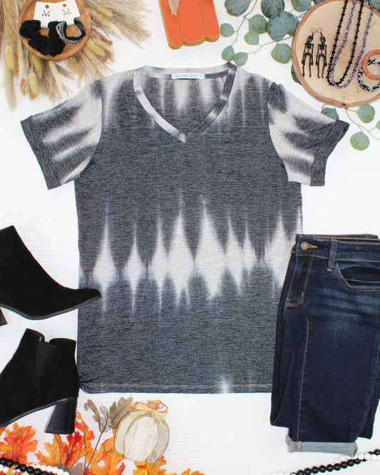 Sophie Tee - Ombre Micro Stripes Midnight and White