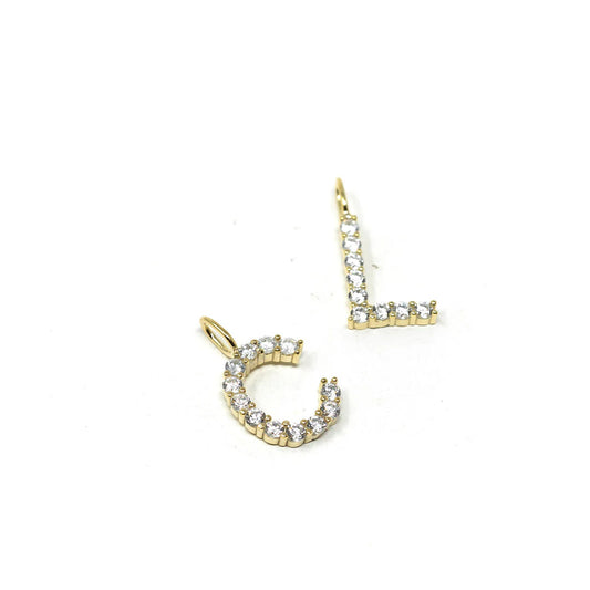 Charm Bar Standout Initial Charm Gold