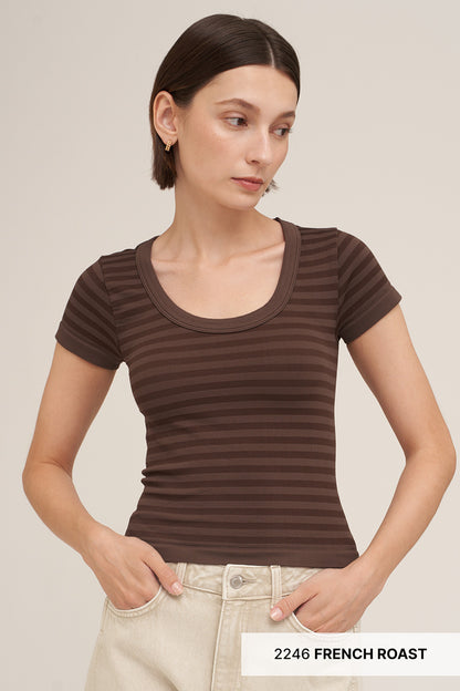 Trust Me Cap Sleeve Striped