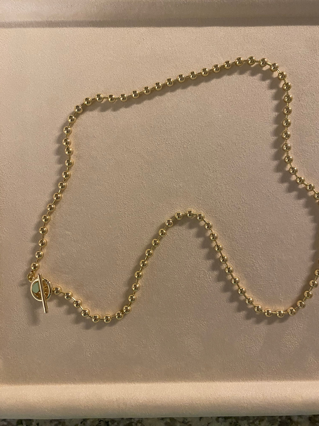 5mm Ball Chain with Toggle Gold 24”