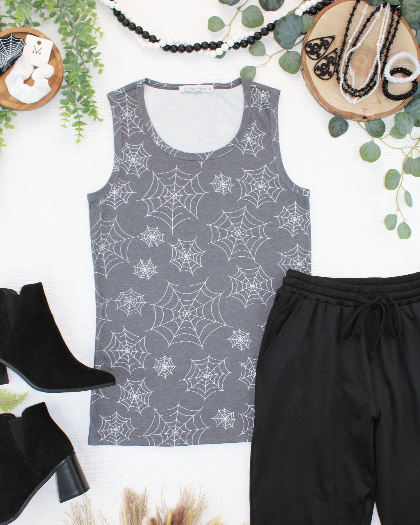 Ava Tank - Faded Black Webs