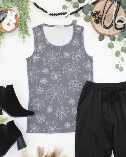 Ava Tank - Faded Black Webs