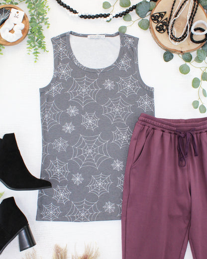 Ava Tank - Faded Black Webs